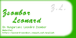 zsombor leonard business card